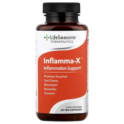 LifeSeasons, Inflamma-X™ Vegetarian Capsules, Inflammation Support, 60 Capsules