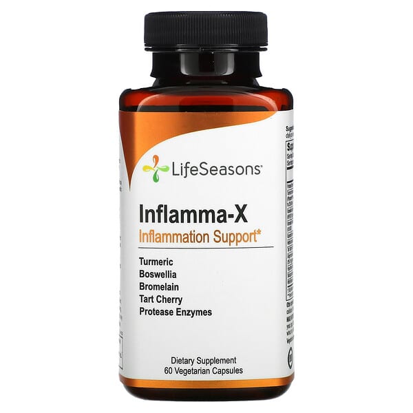 LifeSeasons, Inflamma-X, Inflammation Support, 60 Vegetarian Capsules