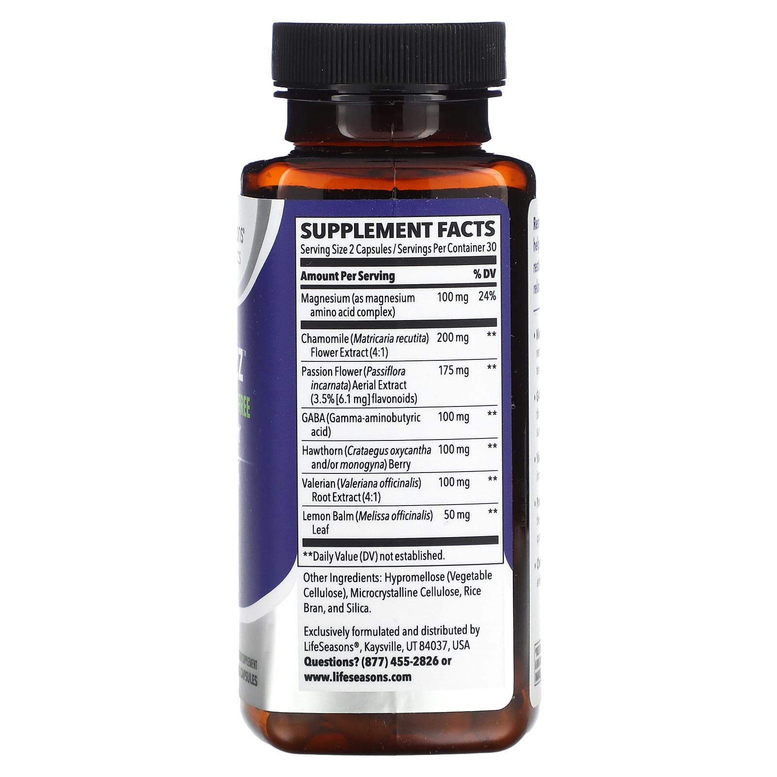 LifeSeasons, RestZZZ, MelatoninFree Sleep Support, 60 Veg Capsules