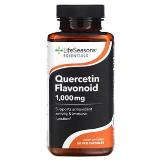 LifeSeasons, флавоноид кверцетин, 1000 мг, 60 растительных капсул (500 мг в 1 капсуле)