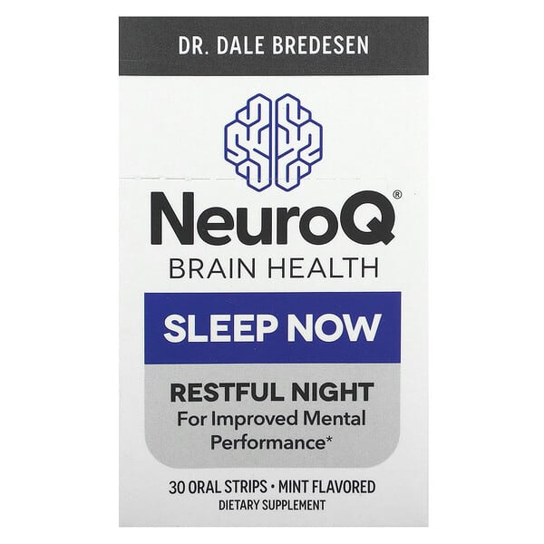 NeuroQ Brain Health, Sleep Now, Mint, 30 Oral Strips