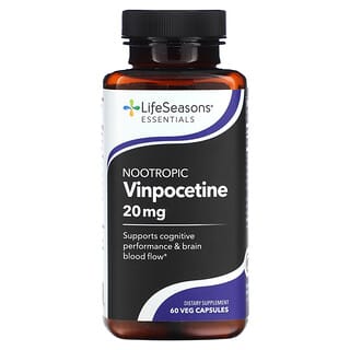 LifeSeasons, Vinpocetina nootrópica, 10 mg, 60 cápsulas vegetales