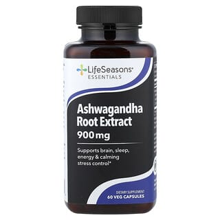 LifeSeasons, Ashwagandha Root Extract, 60 Veg Capsules (450 mg per Capsule)