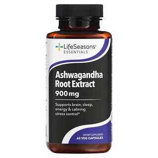 LifeSeasons, Ashwagandha-Wurzelextrakt, 450 mg, 60 pflanzliche Kapseln