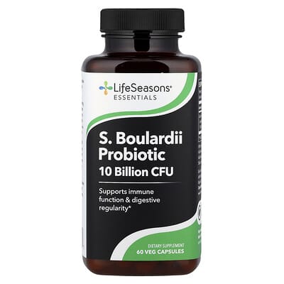 LifeSeasons, Saccharomyces boulardii, 60 Vegetarian Capsules (250 mg per capsule)