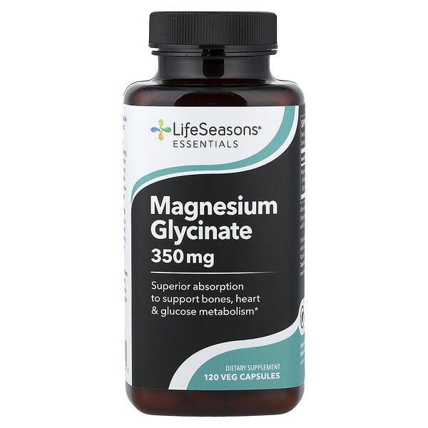 LifeSeasons, 마그네슘 글리시네이트, 베지 캡슐 120정(캡슐 1정당 87.5mg)