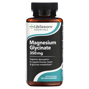 لايف سيزونز‏, Magnesium Glycinate , 87.5 mg , 120 Veg Capsules