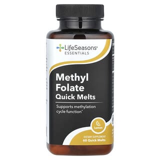 LifeSeasons, Methyl Folate Quick Melts, Methylfolat-Schnellschmelzer, Zitrone, 60 Schnellschmelzer
