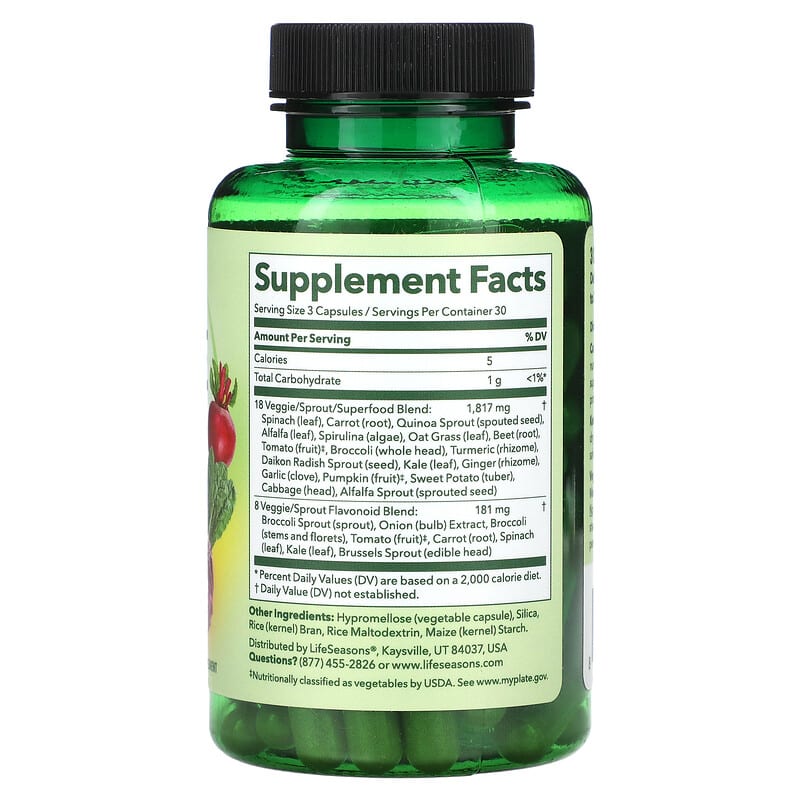 thumbnail image 2 of Fruits & Veggies Supplement Bundle – 90 Fruit Capsules + 90 Veggie Capsules – All-Natural, Vegan By BALANCE DIETZ 2 of 6
