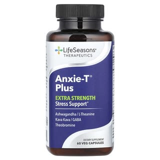 LifeSeasons, Anxie-T Plus, ekstra moc, 60 kapsułek roślinnych
