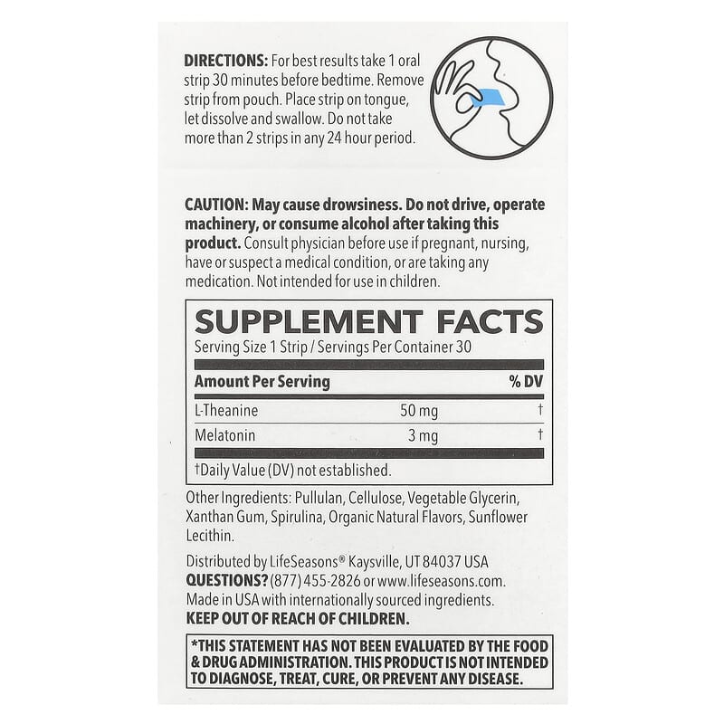 Therapeutics, Rest-ZZZ™ Oral Strips, Mint, 30 Strips