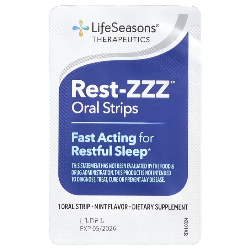 Therapeutics, Rest-ZZZ™ Oral Strips, Mint, 30 Strips