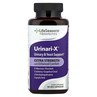 LifeSeasons, Therapeutics, Urinari-X® Urinary & Yeast Support, Extra Strength, 90 Veg Capsules