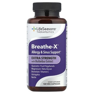 LifeSeasons, Therapeutic, 머위 추출물 함유 Breathe-X®, 엑스트라 스트렝스, 베지 캡슐 120정