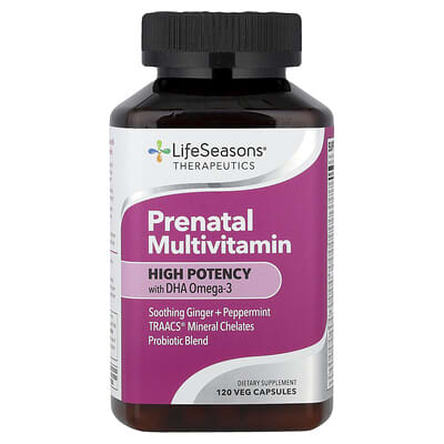 LifeSeasons, Therapeutics, Prenatal Multivitamin, 120 Veg Capsules