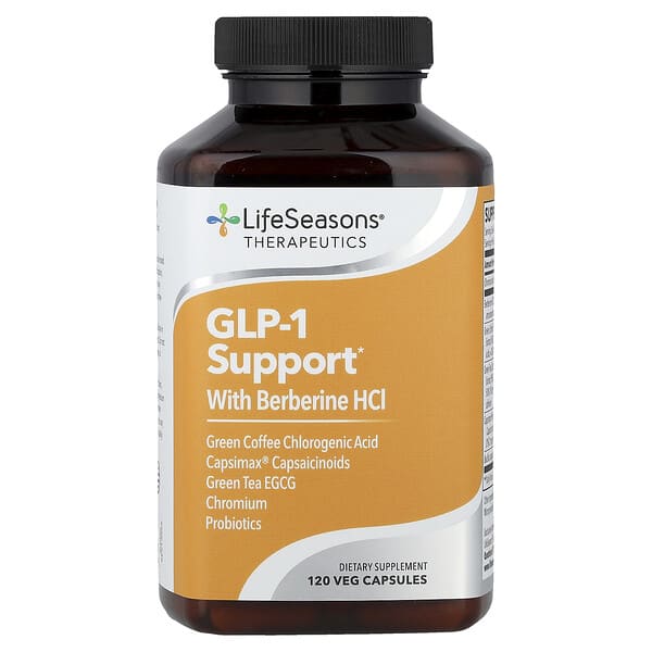 LifeSeasons Therapeutics, GLP-1 Support, With Berberine HCl, 120 Veg Capsules