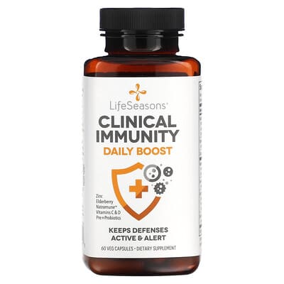 LifeSeasons, Science-Based Immune Daily Strengthening Formula, 60 Vegetarian Capsules