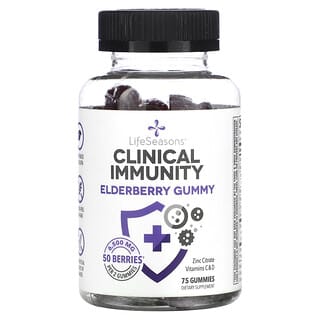 LifeSeasons, Clinical Immunity, Elderberry Gummy, 3,250 mg , 75 Gummies