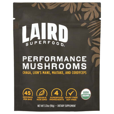 Laird Superfood, Performance-Enhancing Mushrooms, 3.17 oz (90 g)