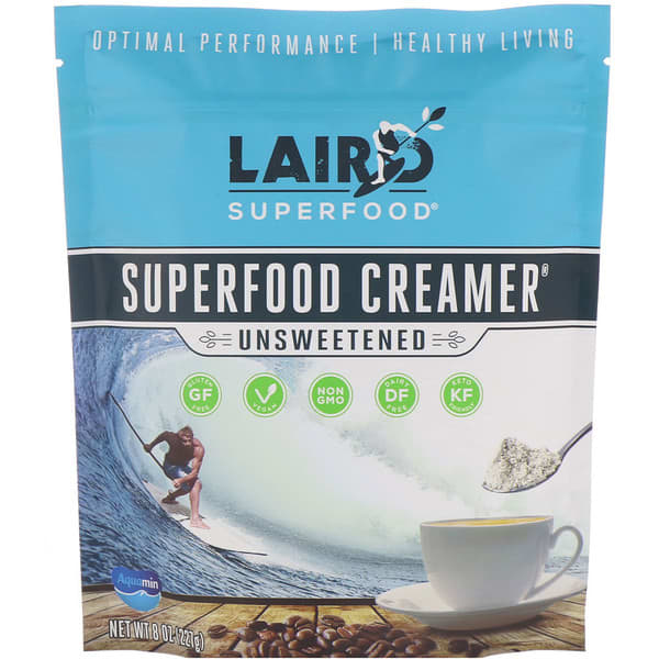 Laird Superfood, スーパーフードクリーマー、無加糖、8 oz (227 g)