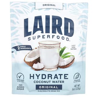 Laird Superfood, Hydrate, Coconut Water, Original, 8 oz (227 g)