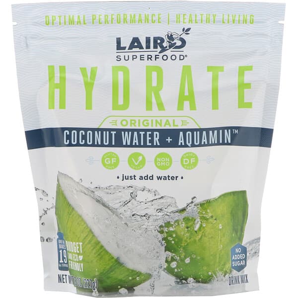 Laird Superfood, Hydrate, Original, Coconut Water + Aquamin, 8 oz (227 g) (Discontinued Item)
