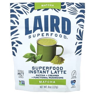Laird Superfood, Instant Latte, Matcha + Cramer + Adaptogens, Matcha, 8 oz (227 g)