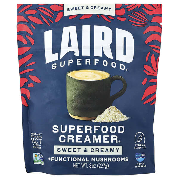 Laird Superfood, Superfood Creamer® + 기능성 버섯, 스위트 앤 크리미 맛, 227g(8oz)