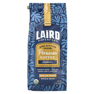 Laird Superfood, перуанский кофе, цельные зерна, средней обжарки, 340 г (12 унций)