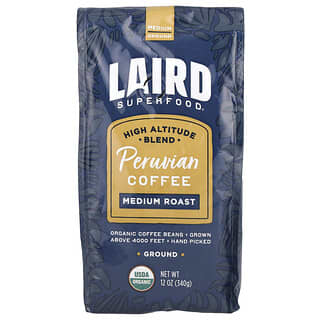 Laird Superfood, 페루비안 커피, 분쇄 커피, 미디엄 로스트, 340g(12oz)