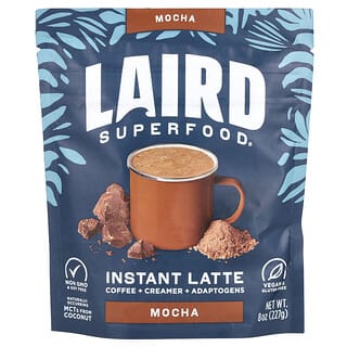 Laird Superfood, Latte instantané, Café + crème + adaptogènes, Mocha, 227 g