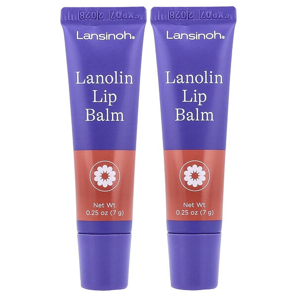 Lansinoh, 라놀린 립밤, 2팩, 각 7g(0.25oz)