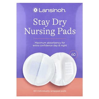 Lansinoh, Almohadillas de lactancia Stay Dry, 60 almohadillas en envases individuales