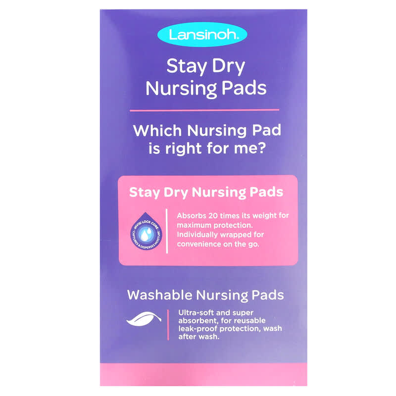 Lansinoh Stay Dry Nursing Pads for Breastfeeding. 60 count. - Cuddles and  more Essentials