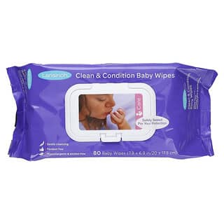 Lansinoh, Clean & Condition Baby Wipes, 80 Wipes