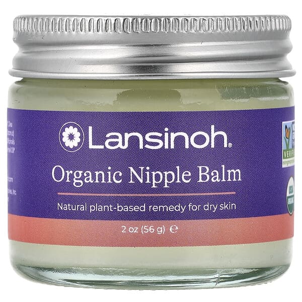 Lansinoh, 유기농 젖꼭지 밤, 56g(2oz)