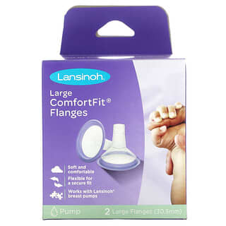 Lansinoh, ComfortFit Flanges, Large, 2 Large Flanges  (30.5 mm) Each