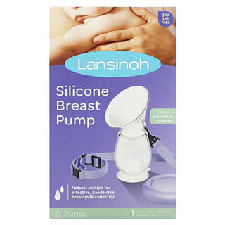 Lansinoh, Silicone Breast Pump, 1 Pump, Strap & Cap