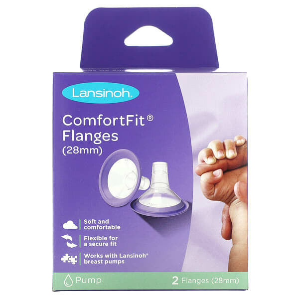 Lansinoh, ComfortFit플랜지, 2개플랜, 각 28mm