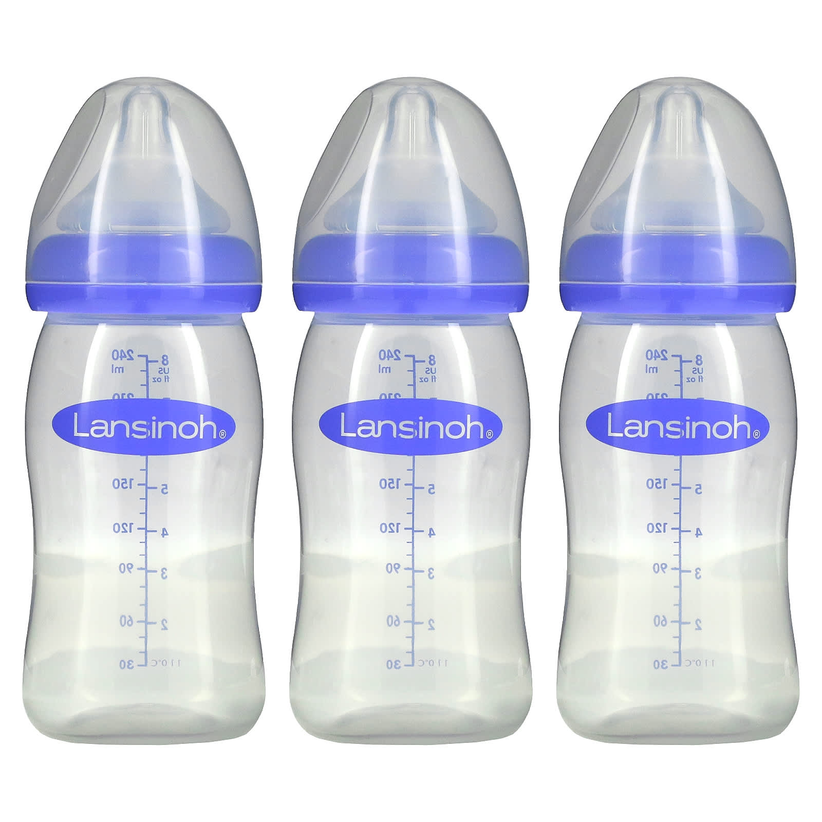 2 Count Medium-Flow Medium Flow Lansinoh NaturalWave Bottle Nipples 