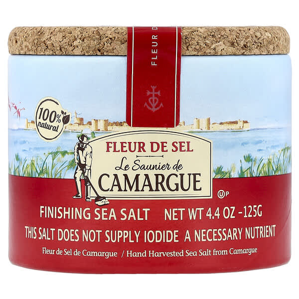 Le Saunier de Camargue, Fleur de Sel, Finishing Sea Salt, 4.4 oz (125 g)
