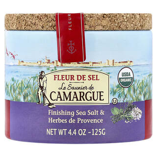 Le Saunier de Camargue, Fleur de Sel, Finishing Sea Salt & Herbs de Provence, 4.4 oz (125 g)