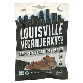 Louisville Vegan Jerky Co, فلفل أسود مدخن ، 3 أونصة (85.05 جم)