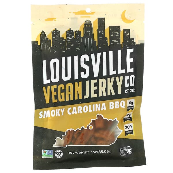 Louisville Vegan Jerky Co, スモーキーカロライナバーベキュー、85.05g（3オンス）