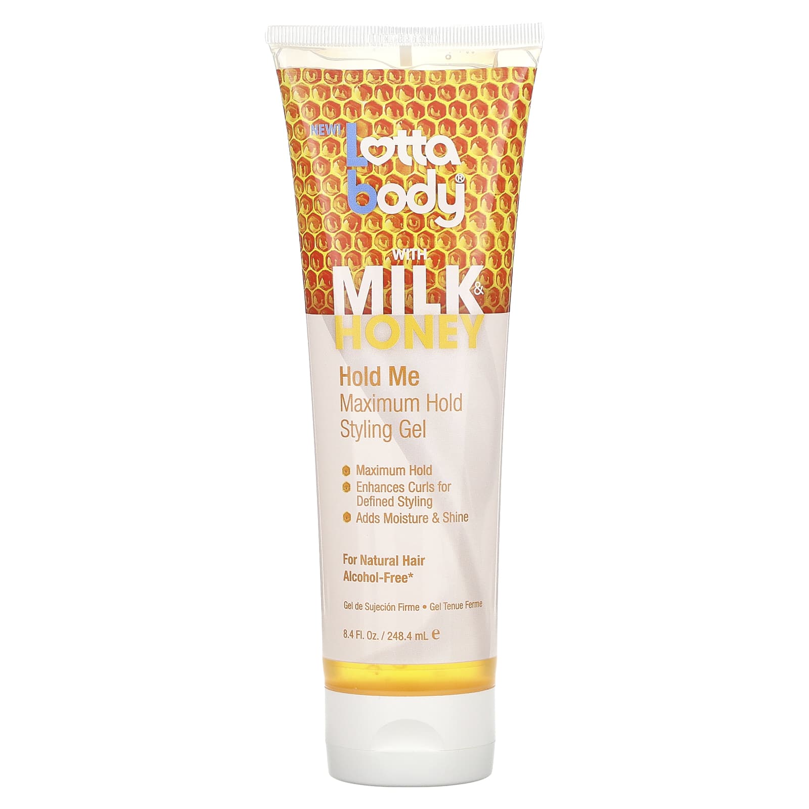 Lottabody, Hold Me, Maximum Hold Styling Gel with Milk & Honey, 8.4 fl