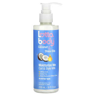 Lottabody, Moisturize Me 卷髮定型乳，含椰子油和乳木果油，8 液量盎司（236 毫升）