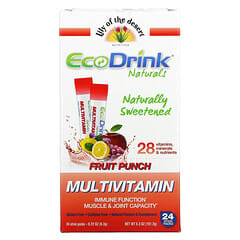 Lily of the Desert, EcoDrink Naturals, Multivitamin Drink Mix, Fruit Punch, 24 Stick Packs, 0.22 oz (6.3 g) Each (สินค้าเลิกจำหน่าย) 