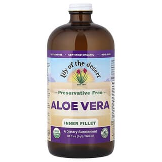 Lily of the Desert, Aloe vera-juice, innerfilé, konserveringsmedelsfri, 946 ml