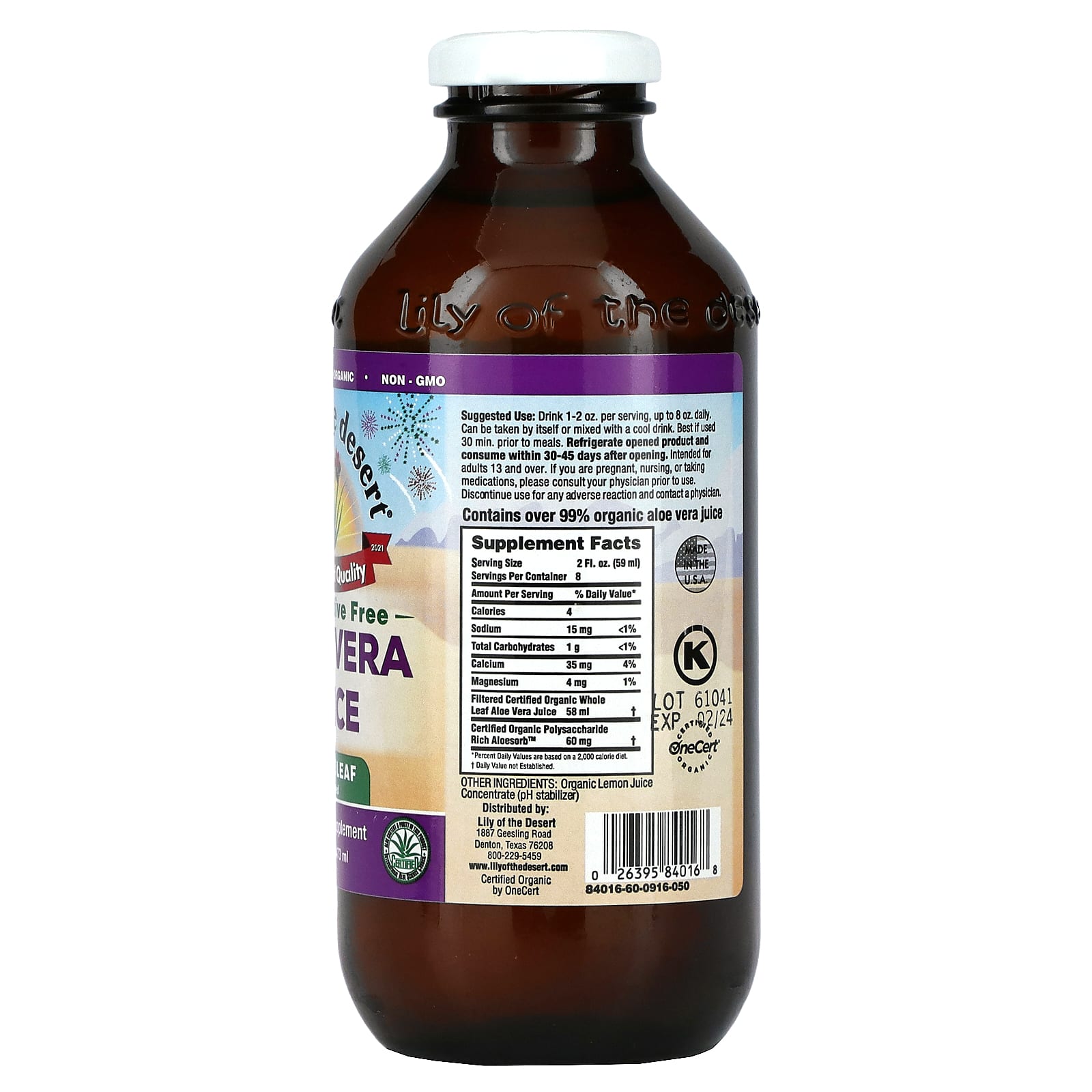 Lily Of The Desert Organic Whole Leaf Aloe Vera Juice (1x32 Oz)