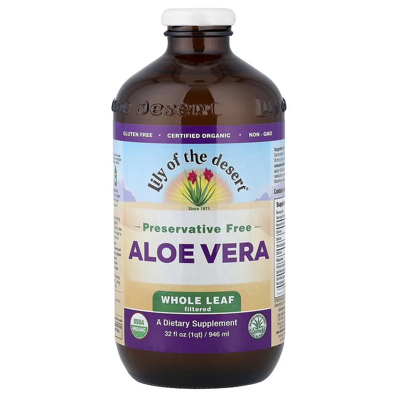 ホールリーフでろ過された、アロエベラジュース、32 oz（946 ml）